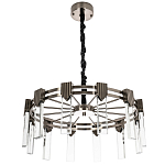 Люстра с прямоугольными хрустальными плафонами Glass Rectangles Chrome Chandelier 60 варинант исполнения - 2 | Loft Concept в Рязани