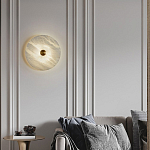 Бра в форме диска из натурального камня с декоративным центральным элеменом Cryptocrystalline Stone варинант исполнения - 4 | Loft Concept в Рязани