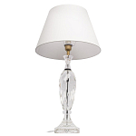 Настольная лампа хрустальная с белым абажуром Diamond Facets варинант исполнения - 2 | Loft Concept в Рязани