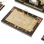 Настольный письменный набор из яшмы и долерита с декором в виде коня Manager Organizer варинант исполнения - 5 | Loft Concept в Рязани