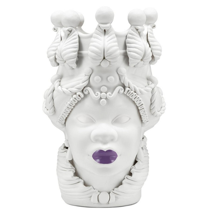 Ваза Vase Moro Lady Big Lipstick Белый Фиолетовый Ваза Vase Moro Lady Big Lipstick Белый Фиолетовый в Рязани | Loft Concept