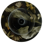 Круглая подставка под благовония из эпоксидной смолы с цветами черная Epoxy Resin Flowers Incense Stand Black варинант исполнения - 1 | Loft Concept в Рязани