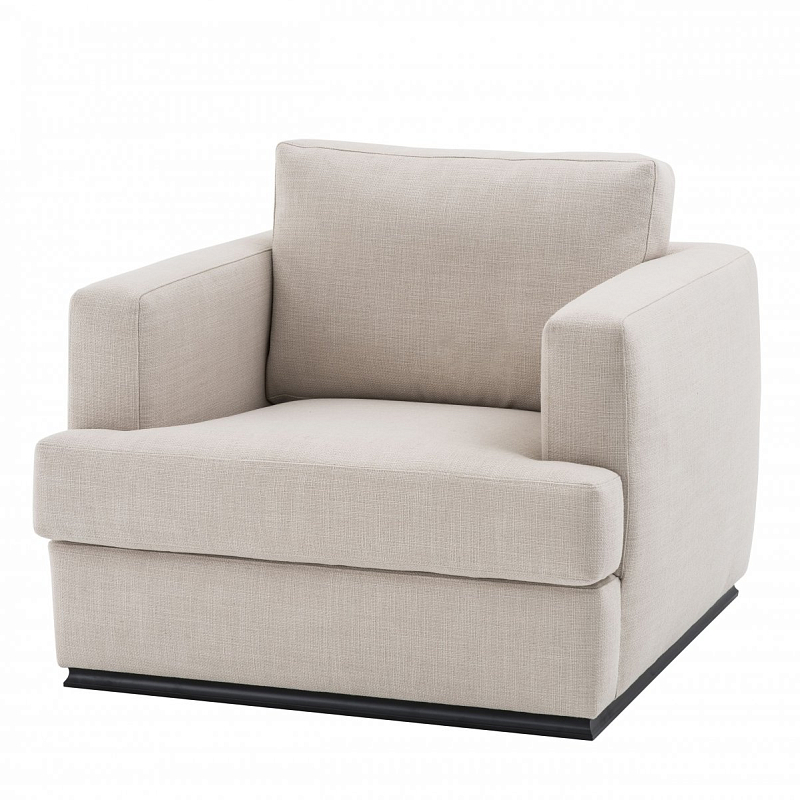 Кресло Eichholtz Chair Hallandale Бежево-серый Черный Кресло Eichholtz Chair Hallandale Бежево-серый Черный в Рязани | Loft Concept