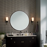  Бра с прямоугольным черным основанием и белым матовым цилиндрическим плафоном Kichler варинант исполнения - 6 | Loft Concept в Рязани