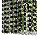 Бра с хрустальными подвесками хром Crystal Art Chrome Green Wall Lamp варинант исполнения - 3 | Loft Concept в Рязани