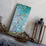 Постер на холсте в стиле шинуазри с изображением сада Chinoiserie Imperial Garden Birds and People Poster варинант исполнения - 4 | Loft Concept в Рязани