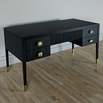 Письменный стол с 4-мя ящиками Elsa Dreams Black  варинант исполнения - 1 | Loft Concept в Рязани