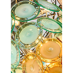 Люстра овальная с каскадом из разноцветных круглых подвесов Key Lustar варинант исполнения - 1 | Loft Concept в Рязани