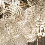 Люстра подвесная с рифлёными стеклянными шарами в форме воздушного облака Berries Chandelier варинант исполнения - 5 | Loft Concept в Рязани