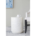 Приставной столик с рисунком из раковин устриц Bone Inlay варинант исполнения - 5 | Loft Concept в Рязани