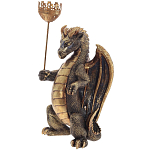 Подсвечник в виде дракона Dragon candlestick Green Brown варинант исполнения - 1 | Loft Concept в Рязани