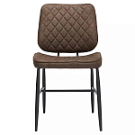 Стул с темно-коричневой обивкой из экокожи Benderson варинант исполнения - 1 | Loft Concept в Рязани