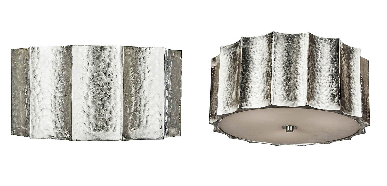 Потолочный светильник Grooved Nickel Drum Потолочный светильник Grooved Nickel Drum - Loft-Concept в Рязани
