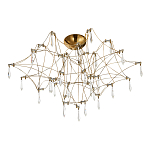 Потолочный светильник с тонкой металлической конструкцией цвета золото Quasar варинант исполнения - 2 | Loft Concept в Рязани