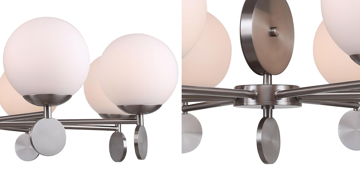 Люстра Kyran Nickel Chandelier 8 Люстра Kyran Nickel Chandelier 8 - Loft-Concept в Рязани