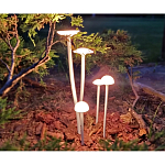 Уличный светильник с пятью матовыми плафонами в форме грибов на высоких изогнутых ножках Mushroom Shape варинант исполнения - 2 | Loft Concept в Рязани