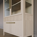 Витрина Primo со стеклянными фасадами и буфетом шпон Светлый дуб варинант исполнения - 6 | Loft Concept в Рязани