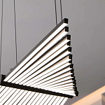 Люстра в виде распахнутых крыльев из тонких металлических планок Flight of Freedom варинант исполнения - 10 | Loft Concept в Рязани