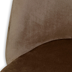 Барный стул со спинкой на 4-х деревянных ножках Коричневый Велюр Vendramin Chair  варинант исполнения - 3 | Loft Concept в Рязани