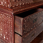 Буфет из массива тика инкрустированный костью Wooden Bone Inlay Mirror Cupboard варинант исполнения - 2 | Loft Concept в Рязани