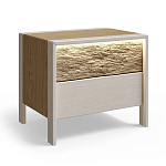 Тумба 2 ящика с подсветкой на рельефном фасаде Warm Industrial варинант исполнения - 8 | Loft Concept в Рязани