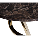 Стол журнальный коричневый на золотом основании Symphony of the Earth варинант исполнения - 1 | Loft Concept в Рязани