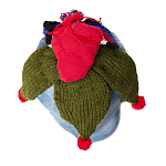 Подушка из джинсовой одежды и вязания Heart&Brain варинант исполнения - 1 | Loft Concept в Рязани