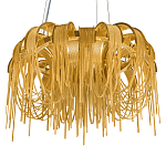 Люстра подвесная круглая с изогнутыми металлическими дугами и ниспадающими цепочками 65 см Atlantis Chain варинант исполнения - 7 | Loft Concept в Рязани