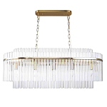 Люстра подвесная овальная со стеклянными трубками Nembus варинант исполнения - 1 | Loft Concept в Рязани