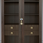 Дизайнерский шкаф витрина Elsa Dreams Walnut с 4-мя ящиками варинант исполнения - 2 | Loft Concept в Рязани