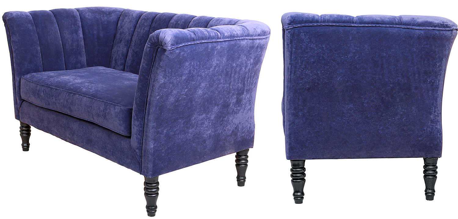 Диван Joffroi Sofa velour blue Диван Joffroi Sofa velour blue - Loft-Concept в Рязани