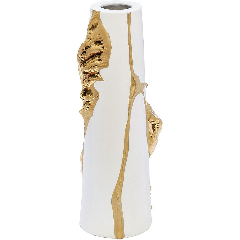 Ваза Rhea white with gold 24 Белый Золотой Ваза Rhea white with gold 24 Белый Золотой в Рязани | Loft Concept