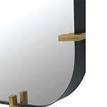 Зеркало настенное в черной металлической раме Mirror Cardinal варинант исполнения - 2 | Loft Concept в Рязани