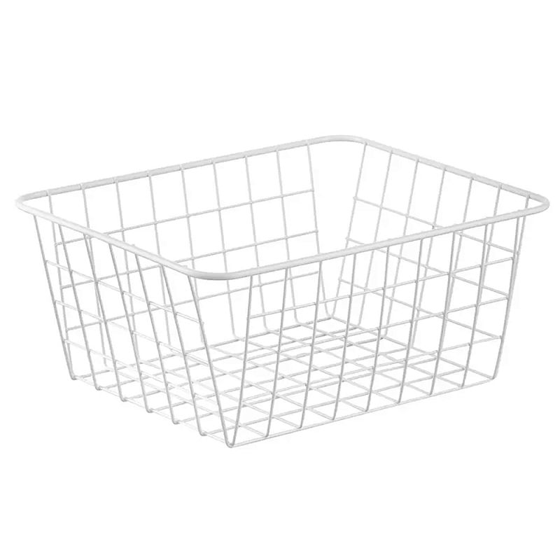 Корзина для хранения железная Iron Basket S Белый Черный Корзина для хранения железная Iron Basket S Белый Черный в Рязани | Loft Concept