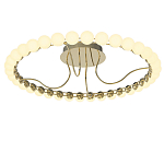 Люстра кольцевая потолочная с круглыми плафонами белого цвета PEARLS Suspension 60 варинант исполнения - 2 | Loft Concept в Рязани