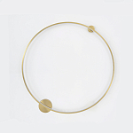 Бра светодиодное круглой формы с рамкой цвета латунь Ring Horizontal варинант исполнения - 1 | Loft Concept в Рязани