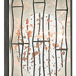 Бра с круглой зеркальной вставкой с эффектом ржавчины Stunning Radiance варинант исполнения - 1 | Loft Concept в Рязани