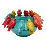 Декоративное дизайнерское блюдо разноцветные попугаи  варинант исполнения - 1 | Loft Concept в Рязани