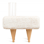 Керамический столик на деревянных ножках «Квадро» варинант исполнения - 4 | Loft Concept в Рязани