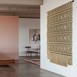 Панно на стену плетеное Макраме бежевый цвет  варинант исполнения - 4 | Loft Concept в Рязани