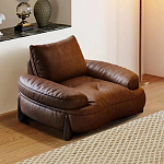 Кресло кожаное с деревянным каркасом Medieval Furniture варинант исполнения - 1 | Loft Concept в Рязани