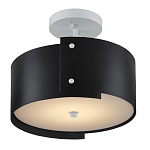 Потолочный светильник круглый светодиодный Semicircular White Panels чёрный варинант исполнения - 2 | Loft Concept в Рязани