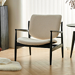 Кресло с каркасом и ножками из древесины и мягкими сиденьем и спинкой Venice варинант исполнения - 3 | Loft Concept в Рязани