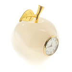 Часы настольные в виде яблока из натурального камня Оникс Stone Clock варинант исполнения - 4 | Loft Concept в Рязани