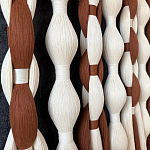 Дизайнерский Декор на стену с кисточками из хлопковых нитей wall panel Thread brushes варинант исполнения - 3 | Loft Concept в Рязани