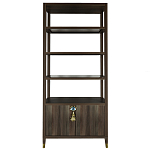 Стеллаж со стеклянными полками Elsa Dreams Walnut варинант исполнения - 7 | Loft Concept в Рязани