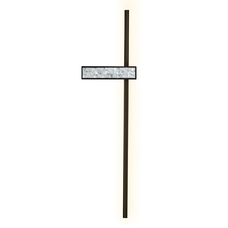 Бра с декором из перламутровой морской ракушки Touch of Marine Charm Черный Перламутровый в Рязани | Loft Concept 