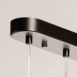 Люстра с 3-мя плафонами волнообразной формы цвета янтарь и 2-мя прозрачными шарообразными плафонами Lucid Rain  варинант исполнения - 10 | Loft Concept в Рязани