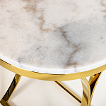 Кофейный столик на подстолье золотого цвета Noelle варинант исполнения - 4 | Loft Concept в Рязани
