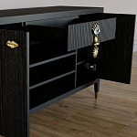Комод-буфет Elsa Dreams Black с открытыми полками   варинант исполнения - 1 | Loft Concept в Рязани